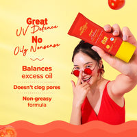 Aqualogica Detan+ Oil Balance Fluid Sunscreen for Oily Skin - 50 g | Ultra-Light Fluid Texture | SPF 50+ PA++++ UVA & UVB Protection | Reduces Tan | Oil Free | Balances Excess oil | Non Greasy | No White Cast | For Men & Women