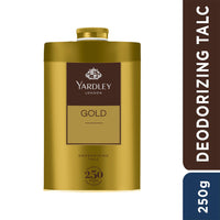 Yardley London Gold Deodorizing Talc| Fresh Woody Scent| Masculine Fragrance| Body Talc for Men| 250g