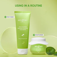 Dot & Key Cica Niacinamide Skincare Combo | Night Gel 60 ml, Face Wash 100ml | For Oily & Acne Prone Skin | For Women & Men