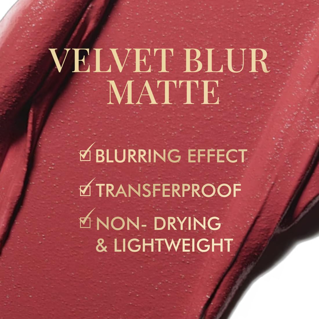 mCaffeine Shades Velvet Blur Matte Liquid Lipstick | 12 Hrs Intense Stay | Lightweight & Non-drying, Blurs Lip Creases | Transferproof & Smudgeproof | 4 ml - Passionate Crimson (Muted Rose)