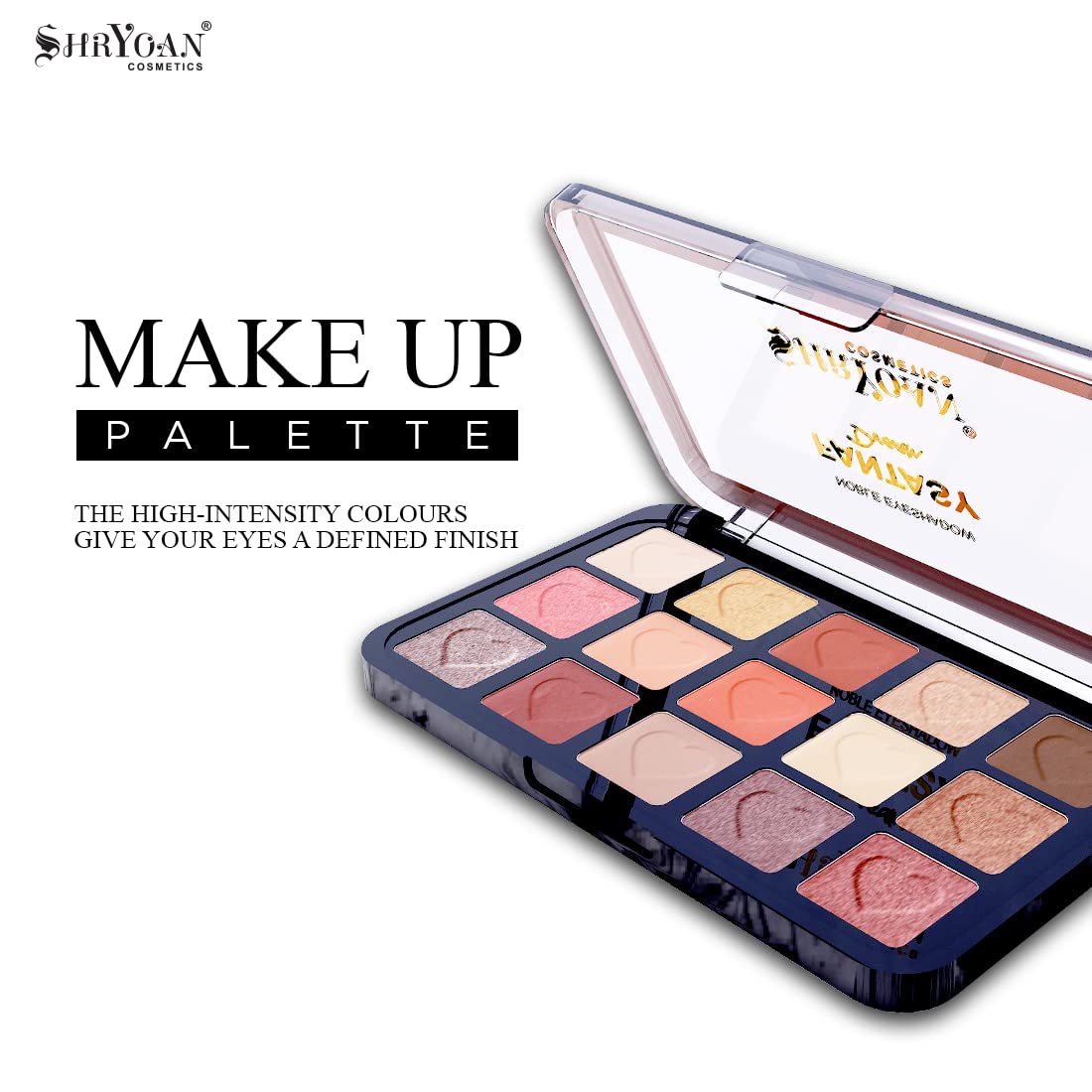 Shryoan Fantasy Dream 15-Color Noble Eyeshadow Palette | Highly Pigmented, Easily Blendable and Matte Finish, For Creative Eye Look (Shade-02)