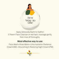 Ashpveda Ayurvedic Face Wash with Kashmiri Saffron and Neem | Natural Face Cleanser for Daily Skin Exfoliation and Brightening | Chemical Free Organic Herbal Facewash (100 ml)