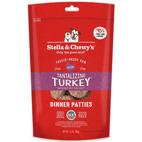 Stella & Chewy's  Freeze Dried Raw Dinner Patties – Grain Free Dog Food, Protein Rich Tantalizing Turkey Recipe – 5.5 oz Bag 5.5 Ounce (Pack of 1)