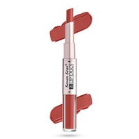 Seven Seas Lip Duo 2 In 1 Lipstick Matte Finish 2-in-1 Duo Liquid Lipstick with Matte Finish and Moisturizing Gloss (Monza1, 7ML)