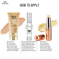 Seven Seas Face Makeup Set For Fair Skin Tone Daily Use Makeup Pack OF 3 (Skin)