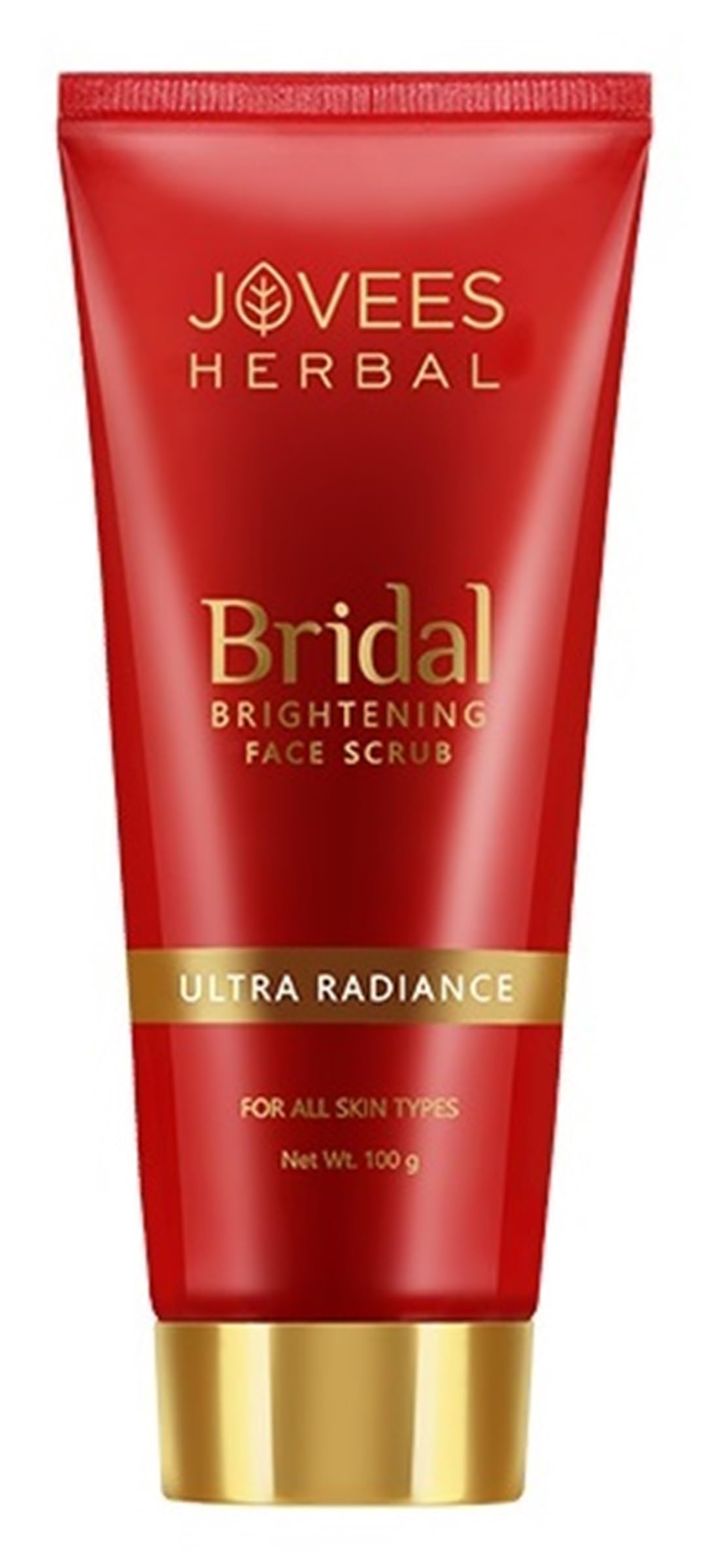 Jovees Herbal Bridal Brightening Face Scrub With Turmeric, Honey & Pearl Millet Flour | Gently Remove Dead Skin | For Ultra Radiance | For All Skin Types 100G