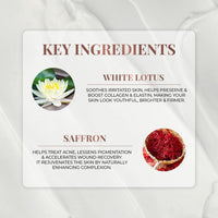 Just Herbs Saffron + White Lotus Radiance Booster Cream with SPF 30+ for Brighter Complexion | For Men & Women- 50g