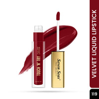Seven Seas Touch N Try Velvet Liquid Lipstick | Matte Finish | One Swipe Application | Non Transfer | Water Proof | Liquid Lipstick for Women | Long Lasting Stay Up to 8 Hours (19, 4ML)