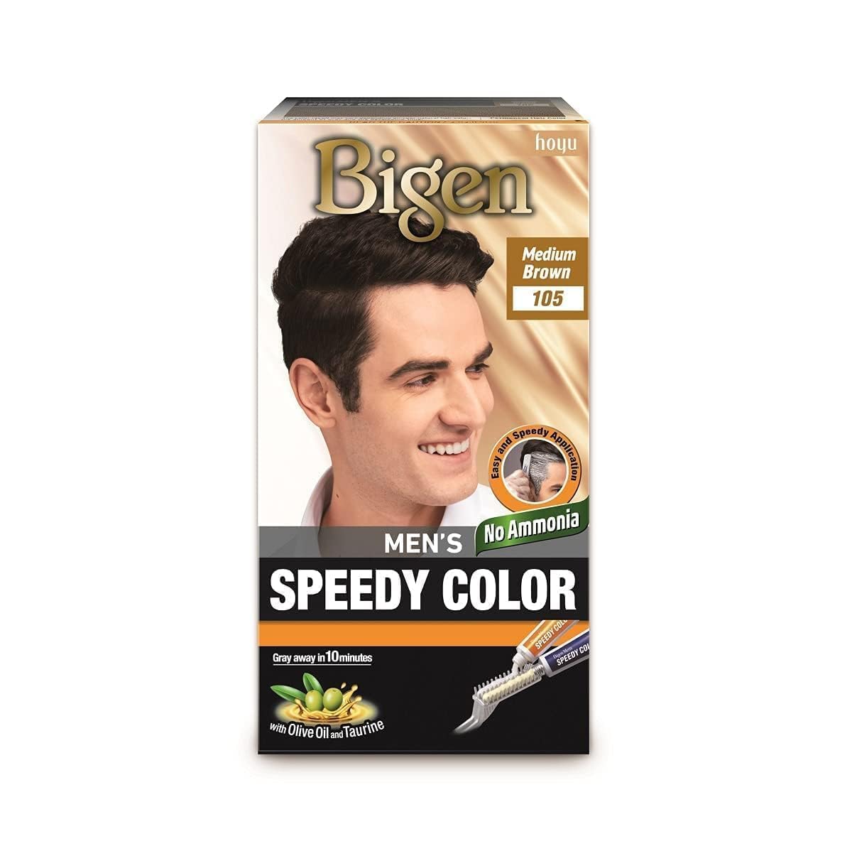 Bigen Bigen Men's  Speedy Hair Color Medium Brown 40gm+40gm -105, 80g
