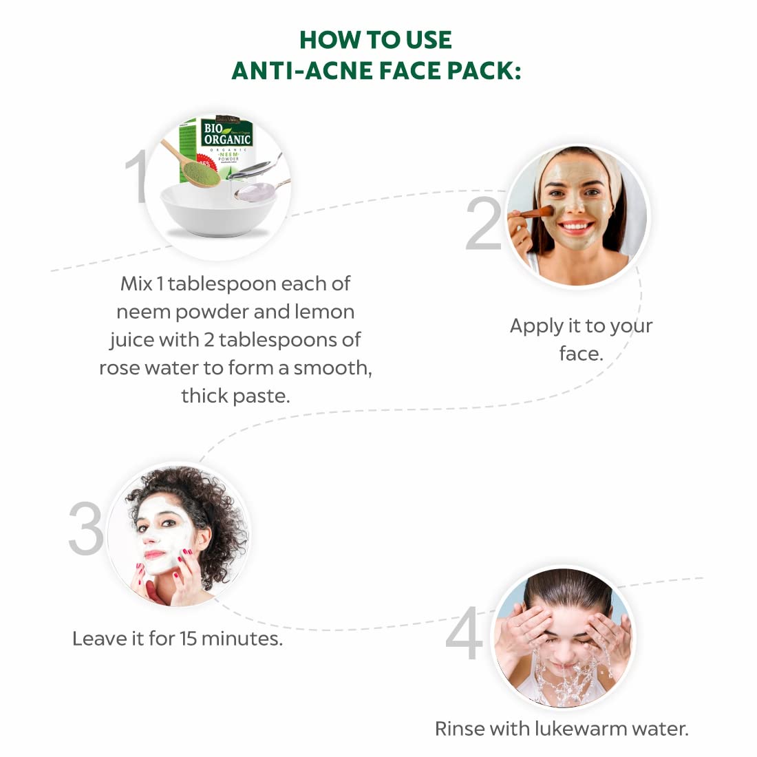 INDUS VALLEY Neem Powder | Organic Azadirachta indica, 100% Organic & Chemical Free Hair Cleanser For Healthy Hair - (100g)