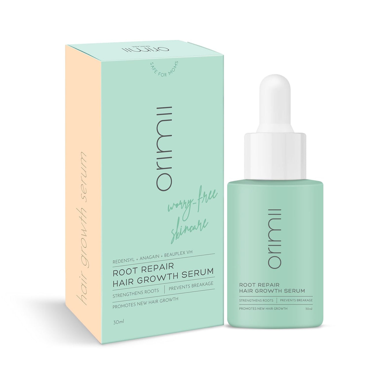 Orimii Root Repair Hair Growth Serum with Redensyl | Promotes Hair Growth, Prevents Breakage | Lightweight, Non-Sticky & Non-Greasy | Pregnancy Safe & Loved by Moms – 30ml