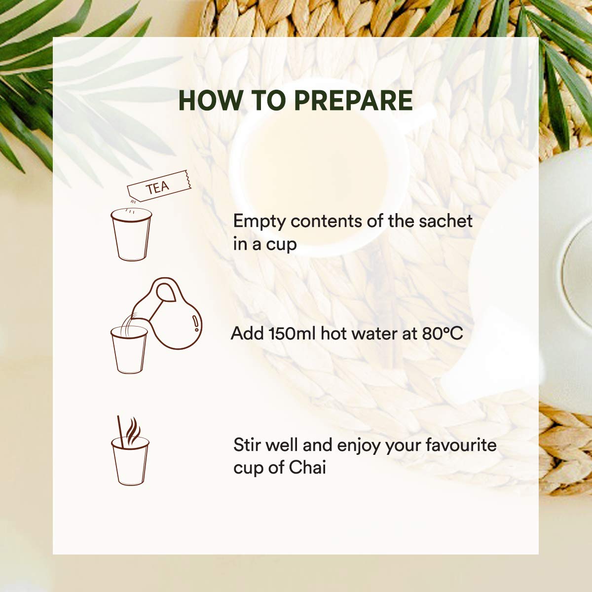 Chaayos Assam Instant Tea Premix Powder - Low Sugar Masala Flavour (15 Sachets) - Chai, Flavored Assam Tea Mix - 180 Gm