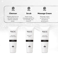 VLCC De-Tan Facial Kit - 180g (150g+30ml) | For Tan Removal | Hydrates, Helps Removes Dark Spots, Pigmentation, Pores, Blackheads & Whiteheads | With SPF 15+ Moisturizer