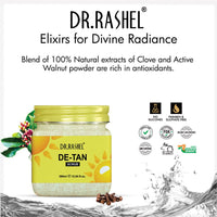 DR.RASHEL De-Tan Scrub For Face & Body (380 Ml) | Revitalizing Tan Removal || Cleanser,Dead Skin|| Blackhead Remover For Deep Exfoliation Scrub