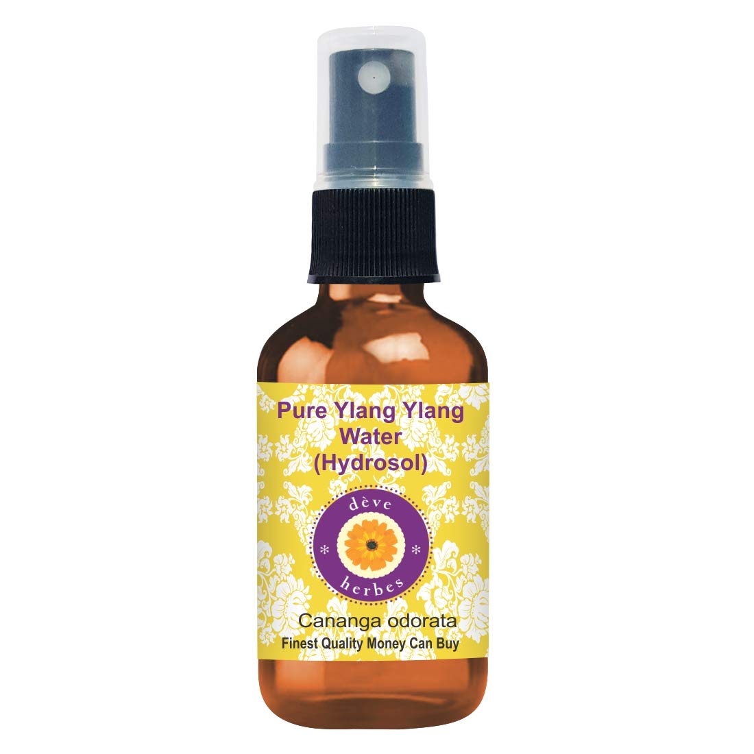 Deve Herbes Pure Ylang Ylang Floral Water (Hydrosol) (Cananga Odorata) Natural Therapeutic Grade 50ml (1.69 oz)