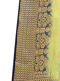 iZibra Women's  Pure Kanjivaram Silk Sraee Kanchipuram Pattu Sarees With Blouse Piece
