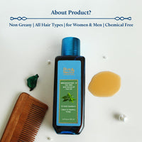 Blue Nectar Anti Dandruff Hair Oil with Neem & Tea Tree Hair Oil | Ayurvedic Non-Sticky Hair Oil for Dry Scalp and Dandruff | Plant Based Hair Oil for Men & Women (12 Herbs, 100ml)