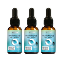 WOW Skin Science Hyaluronic Acid Moisturising Face Serum - Soothing & Repairing Dry and Aging Skin - For All Skin Types - No Parabens, Silicones & Mineral Oil- 30ml | Pack of 3