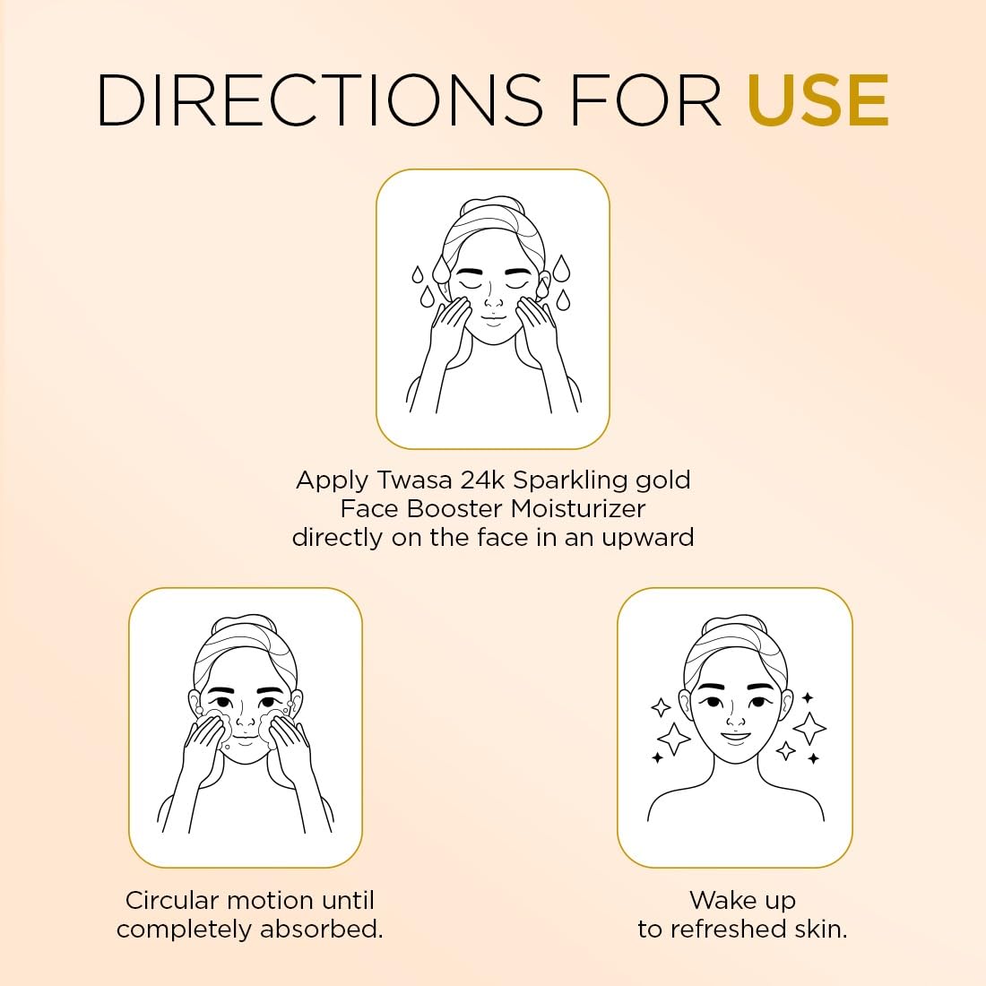 Twasa 24k Gold Pure Moisturizer For Oily & Dry Skin with Real Gold Flakes and Shimmer | Oil Free Glow Moisturizer For Face | Fast Absorbing Face Cream For Men & Women | Paraben Free | 50gm