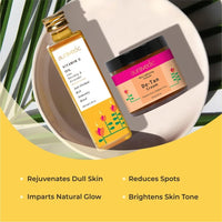 Auravedic Vitamin C Glow & De-Tan Combo, Face Oil (100ml) & De-Tan Cream (100gm) With Rosehip, Turmeric & Licorice,Brightening & Spotless Skin Care,Natural & Paraben-Free.