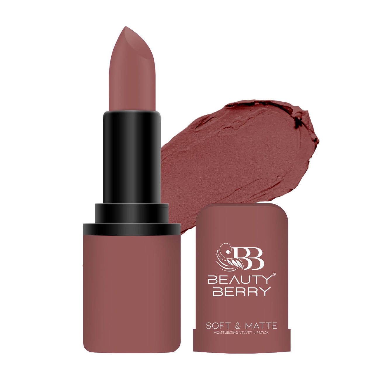 Beauty Berry Soft & Matte Moisturizing Velvet Lipstick For Women - Long-Lasting, Hydrating, High-Pigment Color. (Shade 03)