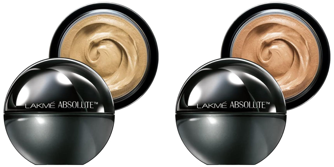 Lakmé Absolute Skin Natural Light Coverage Matte Cream Mousse, Ivory Fair 01, 25G & Absolute Skin Natural Mousse For All Skins, Rose Fair 02, 25G,1 Count
