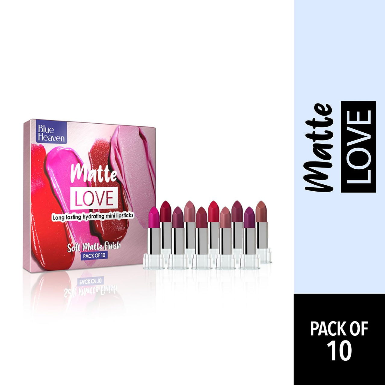 Blue Heaven Matte Love Mini Lipsticks & 12-In-1 Bling Eyeshadow Combo, Multicolor