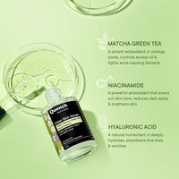 Quench Clear Skin Serum With Matcha Green Tea, Niacinamide & Hyaluronic Acid | Controls Oil Production | Fades Dark Spots, Acne Marks & Pigmentation | Made In Korea 30Ml)