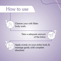 BAKE 2% Kojic Acid Brightening Body Lotion with Niacinamide & SPF 30 PA+++ for Pigmentation & Tan Removal | For Dark Spots & Sun Protection | De-Tan Body Lotion | Tanned & Pigmented Skin | For Women & Men | 200ml