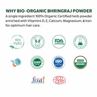 INDUS VALLEY Organic Bhringraj Powder | Eclipta Alba For Hair, 100G,Multi