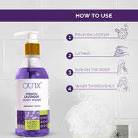 Otrix French Lavender Body Wash, 290ml – Calming Shower Gel with Natural Ingredients – Aromatherapy Formula for Relaxation and Hydration – Sulfate and Paraben Free