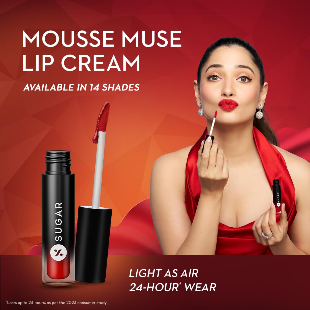 SUGAR Cosmetics Mousse Muse Lip Cream | Lasts 24+ Hrs | Creamy Mousse Lipstick | Waterproof & Smudgeproof | 5ml - 13 Vandyke Brown