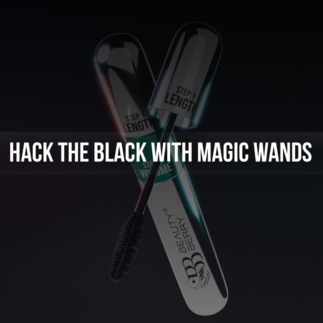 Beauty Berry Twin Turbo Volumizing and Lengthening Mascara – Black, 15ml | Long Lasting, Lightweight, Quick Drying, Smudge Proof & Waterproof | 2-in-1 Mascara for Women