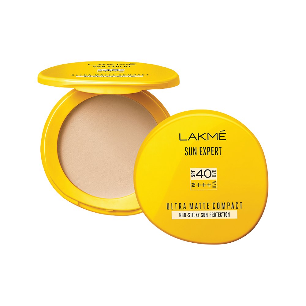LAKMÉ Sun Expert Ultra Matte SPF 40 PA+++ Compact, 7g And LAKMÉ Sun Expert SPF 50 PA Fairness UV Sunscreen Lotion for All skintype, 100ml