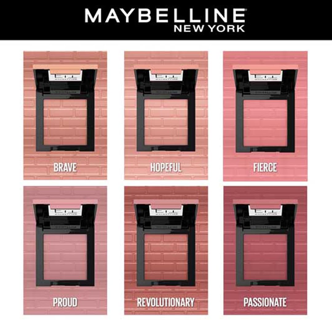 Maybelline New York New Fit Me Mono Blush, 16 hours Easy to Use Long-lasting Cheek Blush. Maybelline Pigmented Creamy Powder Blush Formula, Natural and True to Tone Blush - 50 Revolutionary | 4.5 grams