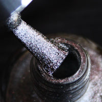 DeBelle Gel Nail Polish Grey Glitteratti (Silver Glitter Nail Paint)|Non UV - Gel Finish |Chip Resistant | Seaweed Enriched Formula| Long Lasting|Cruelty and Toxic Free| 8ml