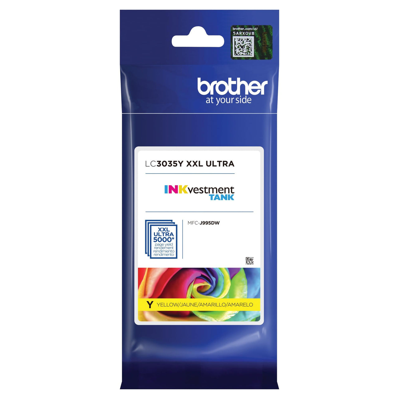 Brother Genuine LC3035Y, Single Pack Ultra High-Yield Yellow INKvestment Tank Ink Cartridge, Page Yield Up to 5,000 Pages, LC3035, Dash Replenishment Cartridge