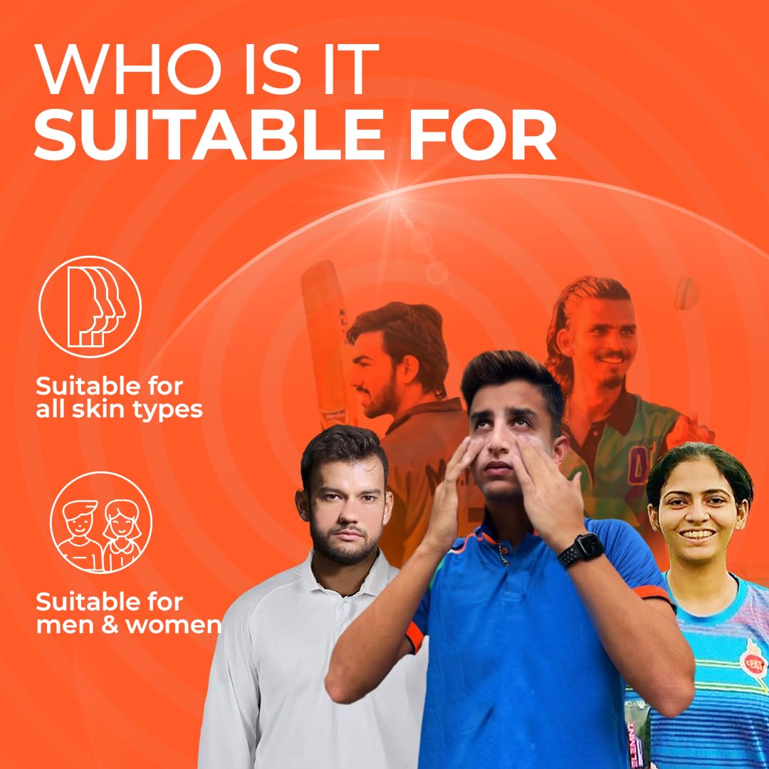 ELEMNT Brown Zinc Sunscreen | SPF 50 Zinc Suncream, Broad Spectrum PA+++ with Aloe Vera | Formulated For Heavy Sun Exposure | Water Resistant Sunscreen for Cricketers & Sports| Men & Women | 50+25 GM