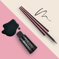 Colorbar Waterproof Opaque Liquid Eyeliner Opaque Finish - Black, 2.5ml |Smudge Proof| Long Lasting| Flexible Applicator.