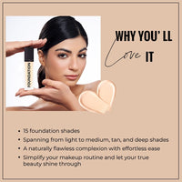 Forever52 Daily Life Coverup Foundation For All Skin Type| Natural Matte Finish, Long-Lasting Full Coverage Liquid Foundation(Sugar - 10.2)