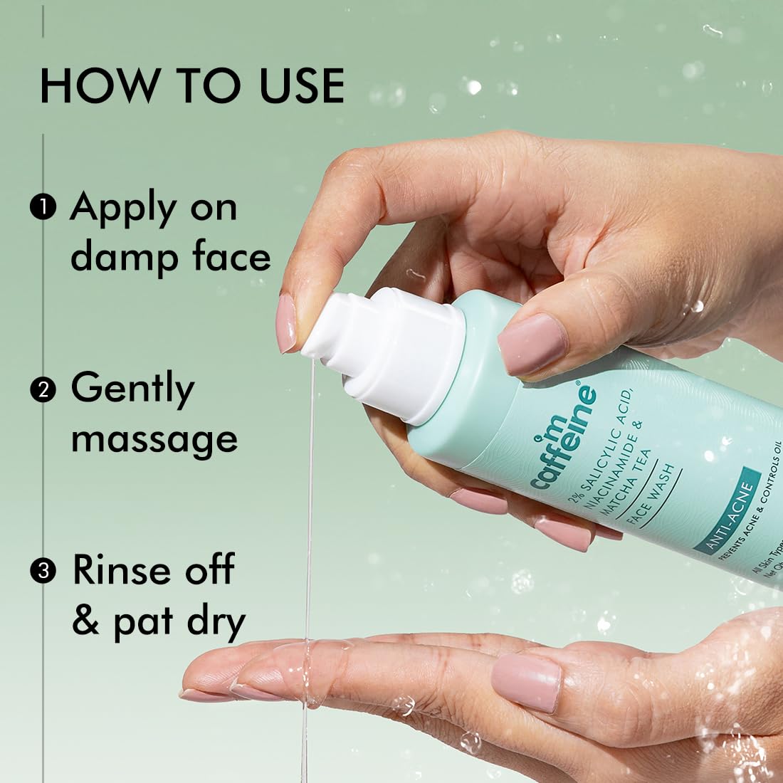 mcaffeine 2% Salicylic Acid Niacinamide & Matcha Tea Face Wash|Anti Acne Cleanser For Pimples|Suitable For Acne Prone & Oily Skin|Fights 99% Bacteria|Sulphate Free Face Wash For Women And Men-100 Ml