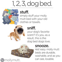 Molly Mutt Small Dog Bed Cover - Papillon Print - Measures 22”X27”X5’’ - 100% Cotton - Durable - Breathable - Sustainable - Machine Washable Dog Bed Cover