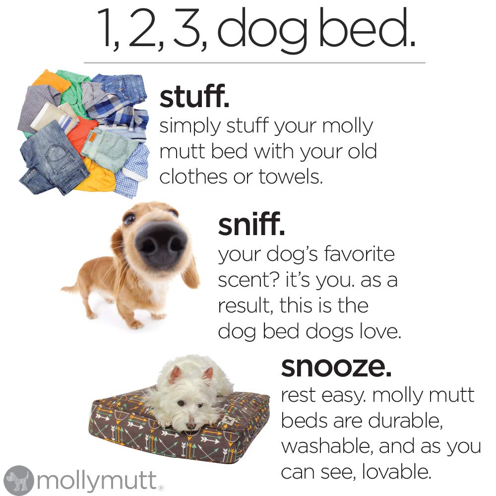 Molly Mutt Medium to Large Dog Bed Cover - Lion’s Roar Print - Measures 27”X36”X5’’ - 100% Cotton - Durable - Breathable - Sustainable - Machine Washable Dog Bed Cover 36.0"L x 27.0"W x 5.0"Th Lion's  Roar