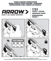 Arrow TT21 TruTac Forward Action Staple Gun, Manual Push Stapler for Upholstery, Crafts, Decorating, and Repairs, Fits JT21 Thin Wire Staples