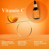Yapidra Vitamin C 20% Face Serum | Brightening & Hydrating with Ferulic Acid & L-Glutathione | Boosts Radiance, Fights Oxidative Stress, Improves Texture | Lightweight | For All Skin Types | 30ml