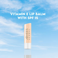 Jovees Herbal Vitamin E Lip Balm with SPF 15 For Soft, Glossy And Supple Lips | 24 Hour Hydration | Rejuvenates Dark, Pigmented, Dry, Chapped And Sun Damage Lips- 5g