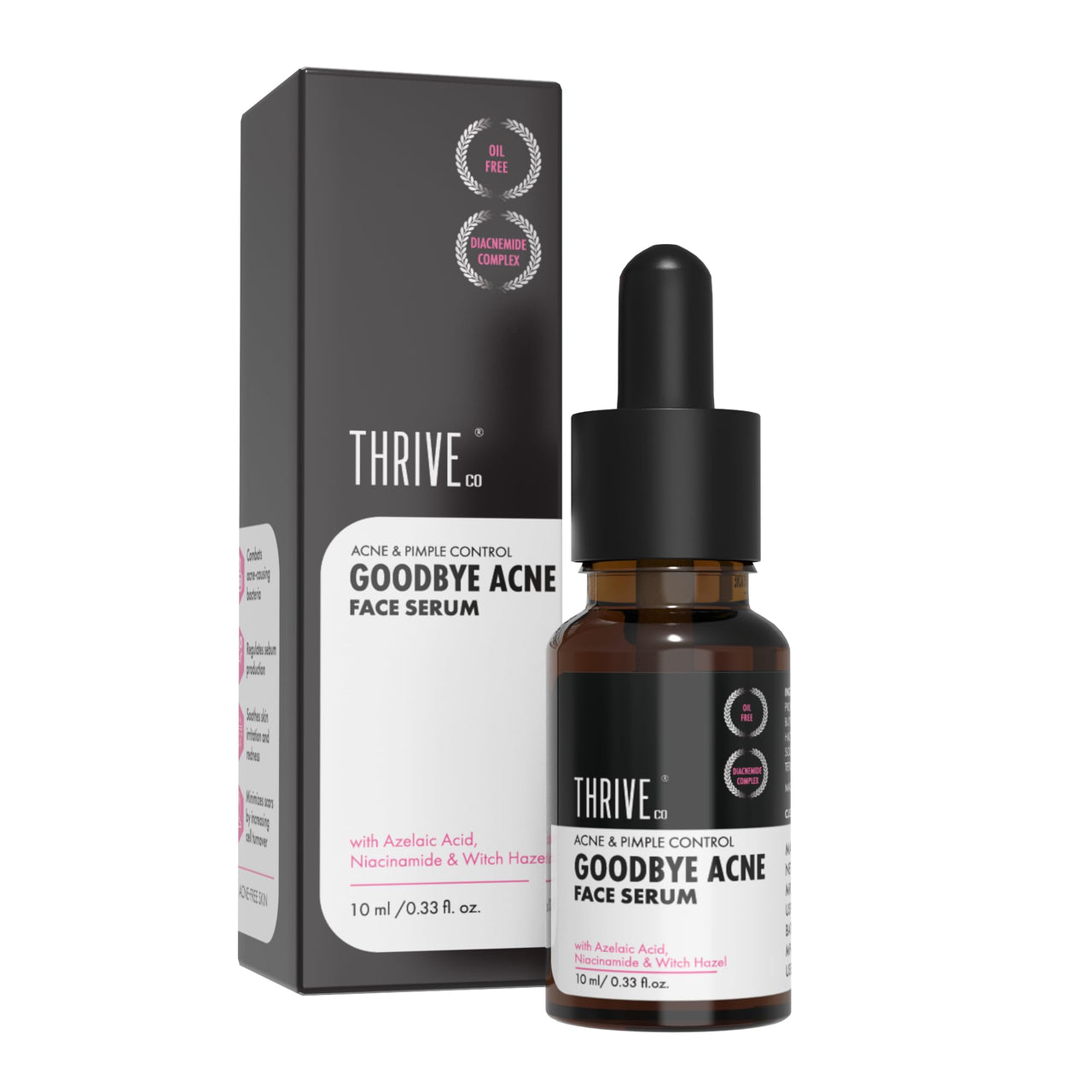 ThriveCo Goodbye AcneTM Face Wash (25 ml) + Face serum For Pimples(10 ml) | Reduces Acne-Causing Bacteria & Sebum Production | Oil-Free Anti-Acne Serum with Diacnemide| Men & Women