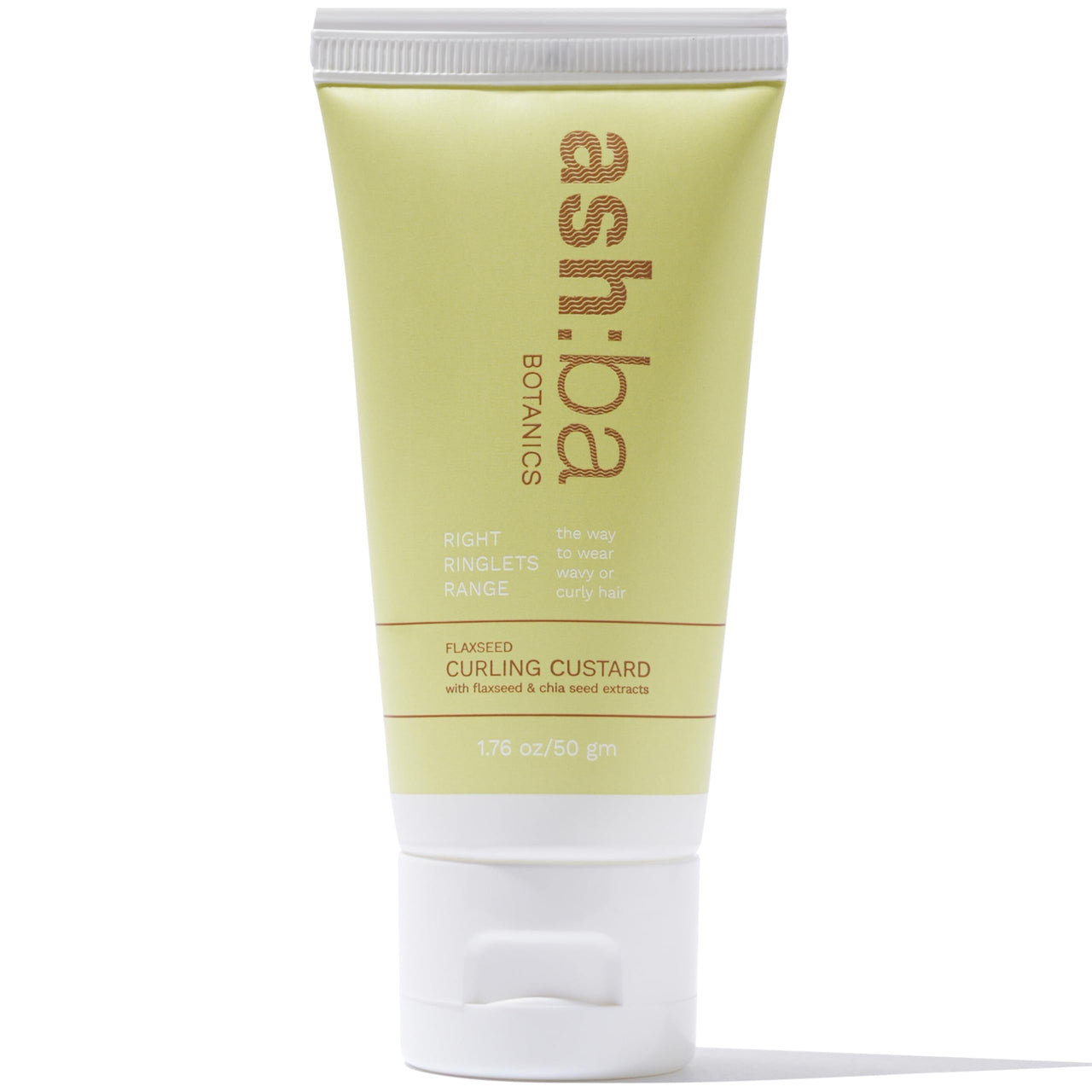 Ashba Botanics Flaxseed Curling Custard For Wavy, Curly, Frizzy & Coily Hair | Argan, Avacado Oil, Shea Butter | Provides Moisture, Controls Frizz, Strong Hold | Phthalates & Parabens Free (ml, 50)