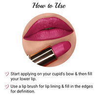 Iba Long Stay Matte Lipstick for Women- M04 Wild Magenta, 4g | Creamy Matte Finish & Smooth Texture| Long-Lasting | Hydrated Lips | Enriched with Vitamin E| Intense Colour & Highly Pigmented | Lip Makeup