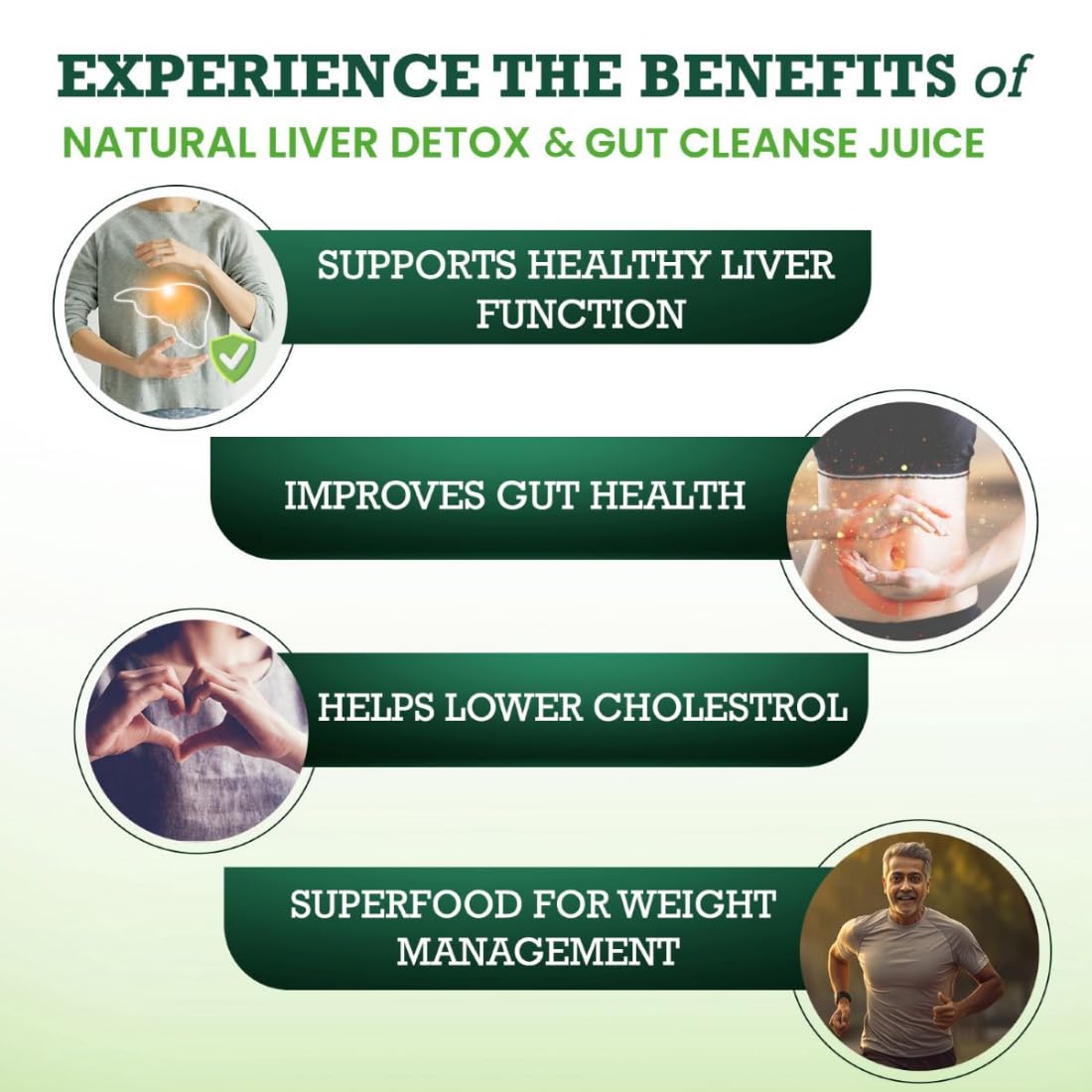 Vansaar Wheatgrass Juice, 500 ml | Natural Liver detox & Gut cleanser Juice | Superfood for Weight & Cholesterol management | 100% Ayurvedic